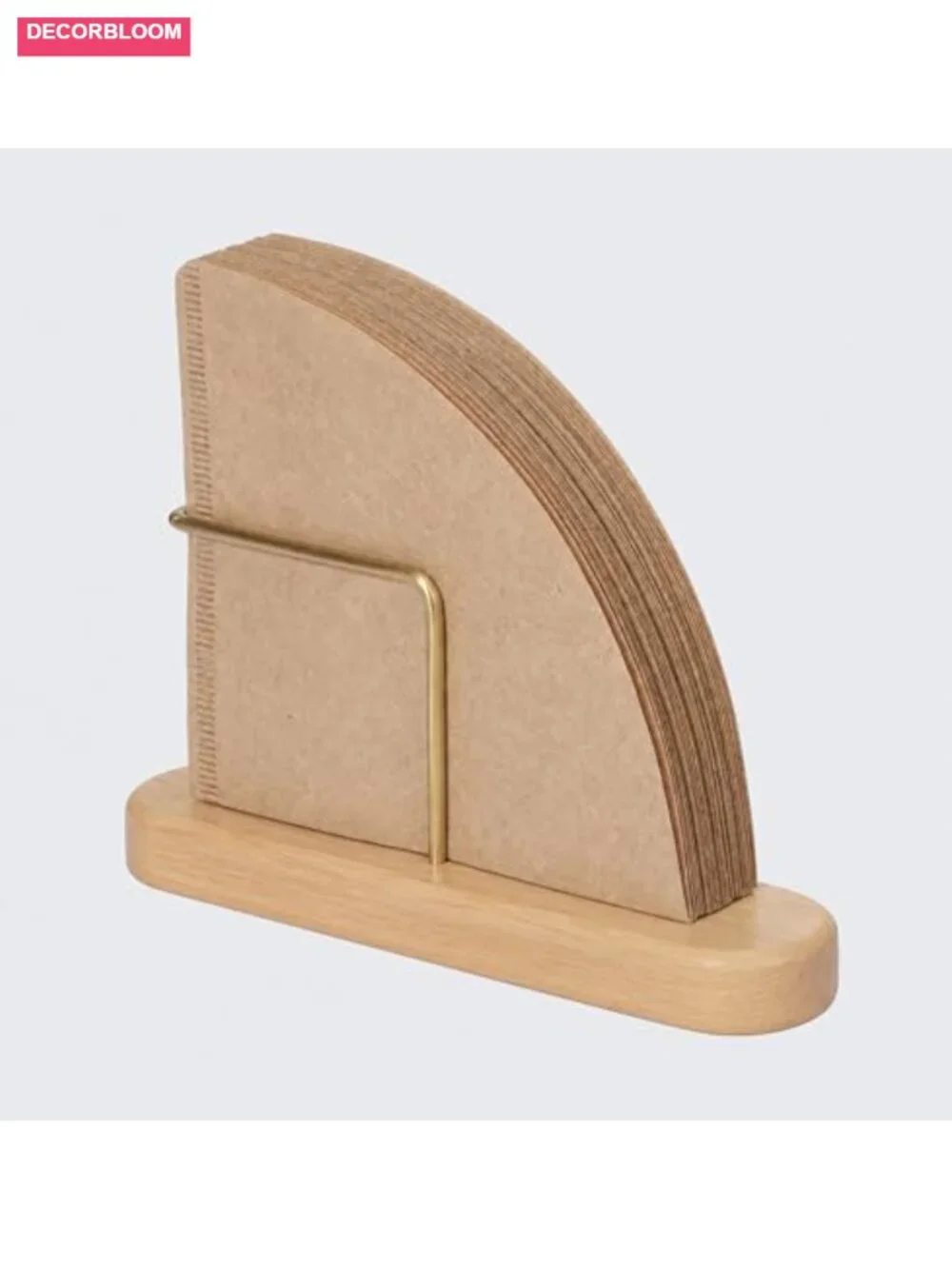 Wood Cone Coffee Filter Holder Counter Storage V60 #01 #02 Metal Frame
